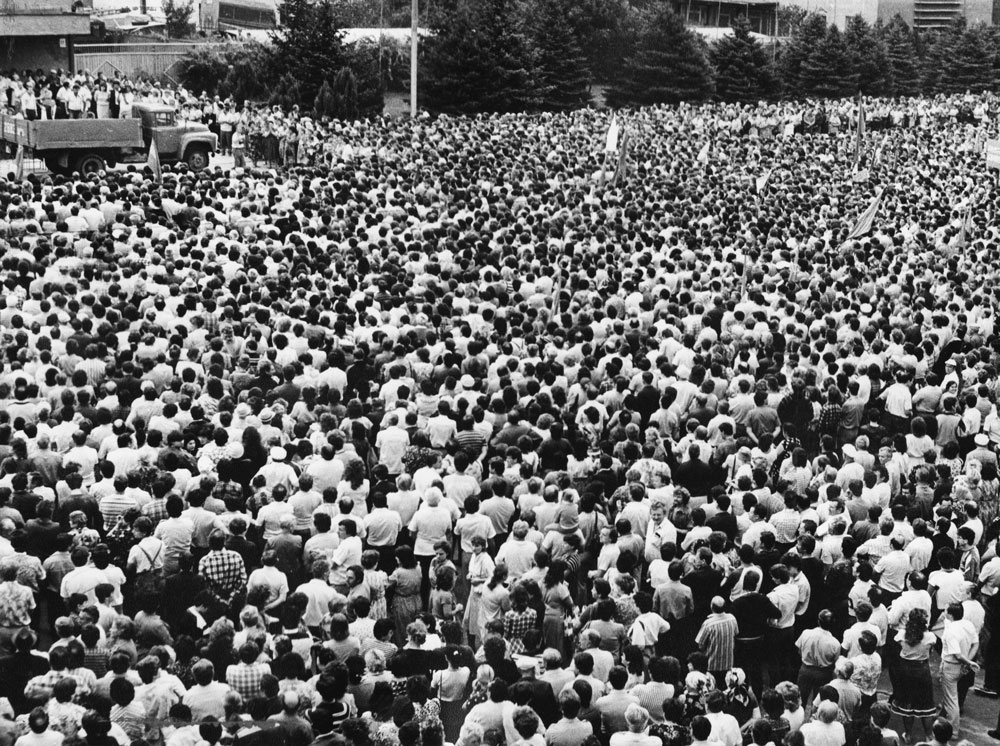 Митинг на площади Освобождения г. Бендеры, август – сентябрь 1989 г.