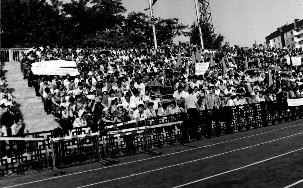 Митинг на городском стадионе. г.Тирасполь, 22 августа 1989 г.